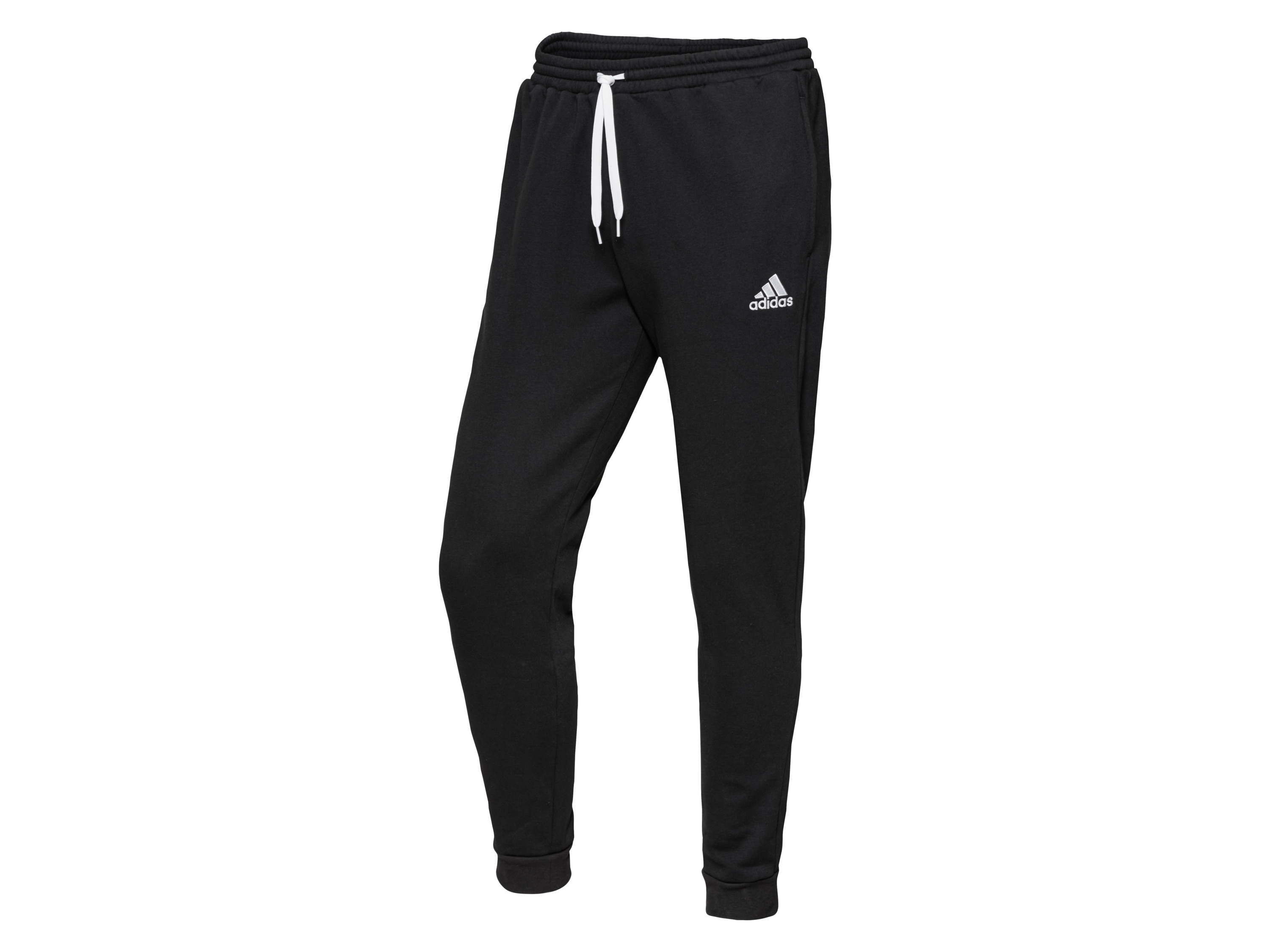adidas Heren jogging broek met logo en ribboorden (Zwart, XXl)