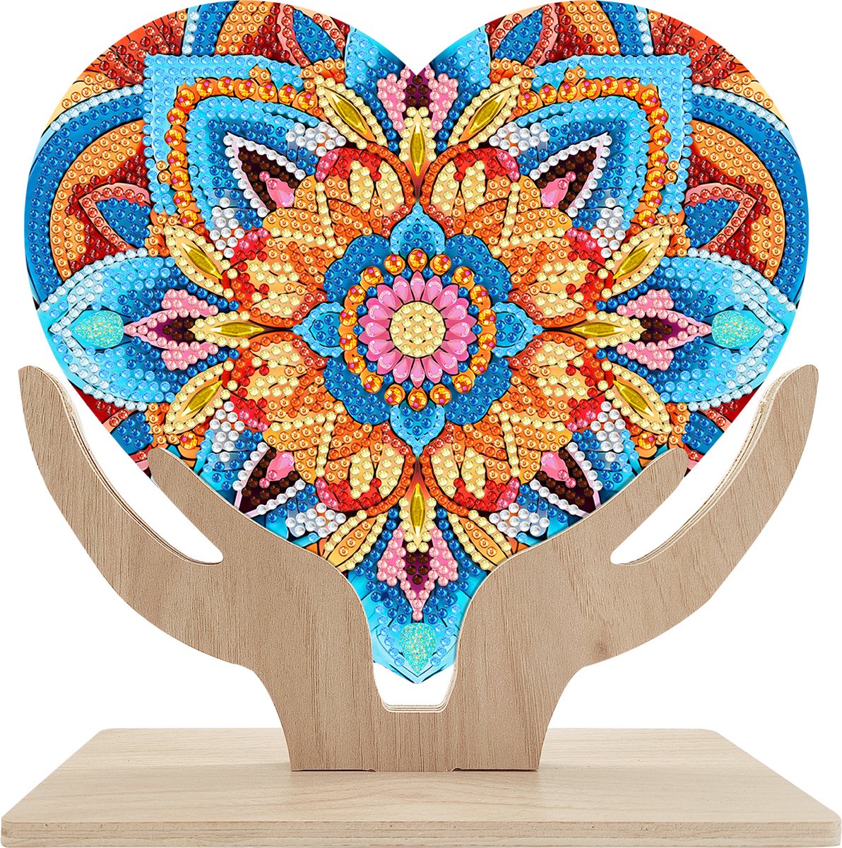 Adorzy Diamond Painting Hart Met Mandala – Diamond Painting Volwassenen – Diamond Painting Volledig Pakket