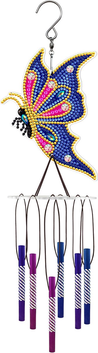Adorzy Diamond Painting Raamhanger – Windgong – Zonvanger - Diamond Painting Volwassenen – Diamond Painting Kinderen – Raamhanger Vlinder