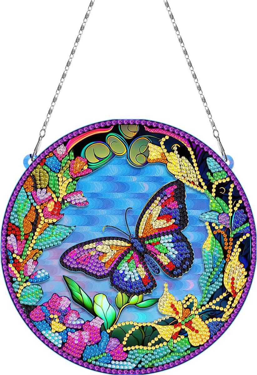 Adorzy Diamond Painting Zonnevanger Vlinder - Diamond Painting Volwassenen – Diamond Painting Volledig Pakket - Diamond Painting Vlinder