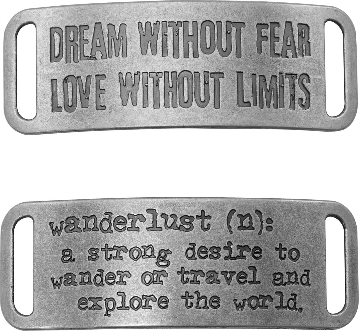 Tim Holtz Assemblage charms - 2 stuks - metal bands