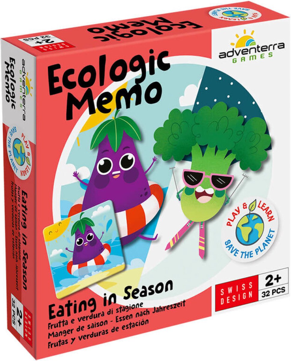 Adventerra Games memoryspel - Ecologic Memo seizoensgroenten en fruit.