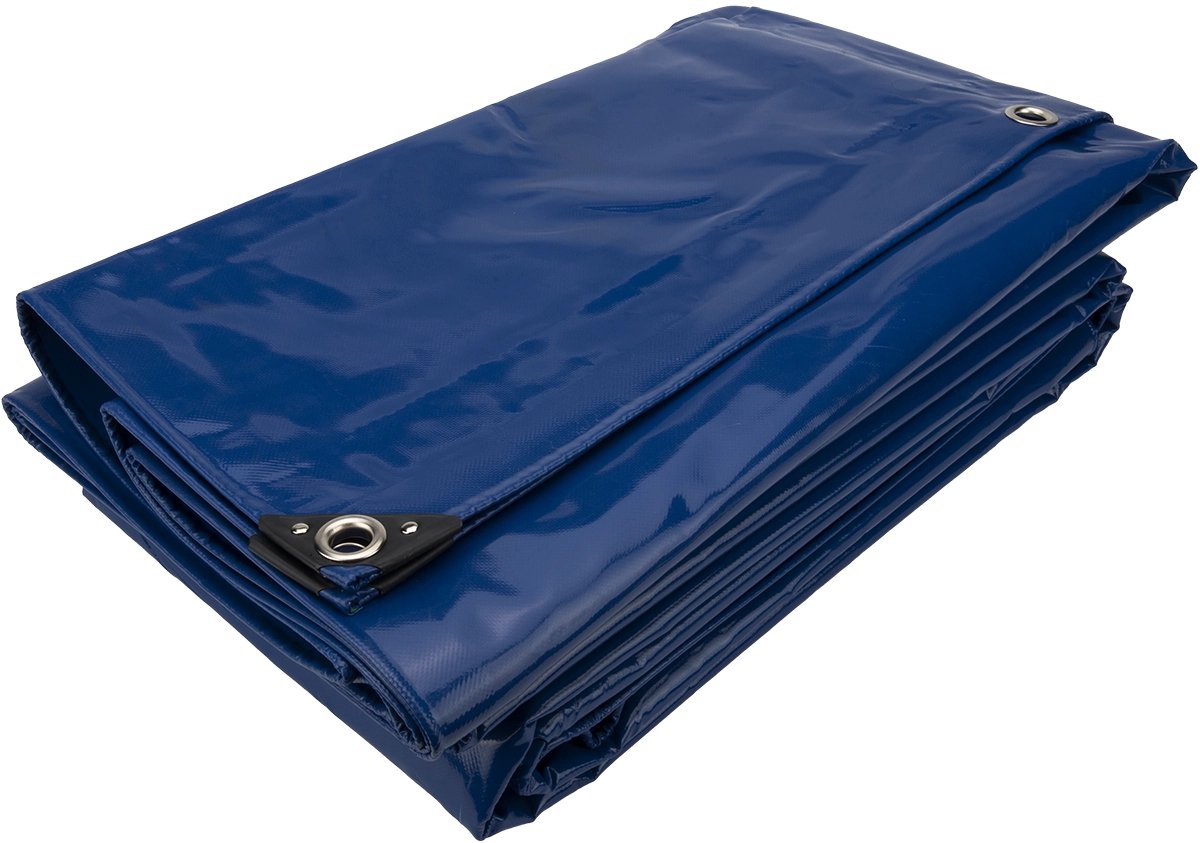 Blauw PVC Afdekzeil 3x4 m (650gr/m2) - Stevig Bisonyl Dekzeil - Waterdicht Dekkleed voor Bescherming