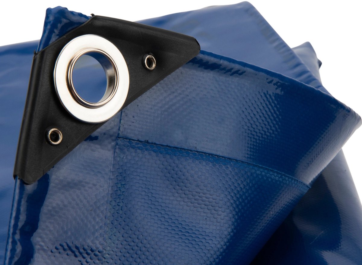 Blauw PVC Afdekzeil 4x8 m (650gr/m2) - Stevig Bisonyl Dekzeil - Waterdicht Dekkleed voor Bescherming
