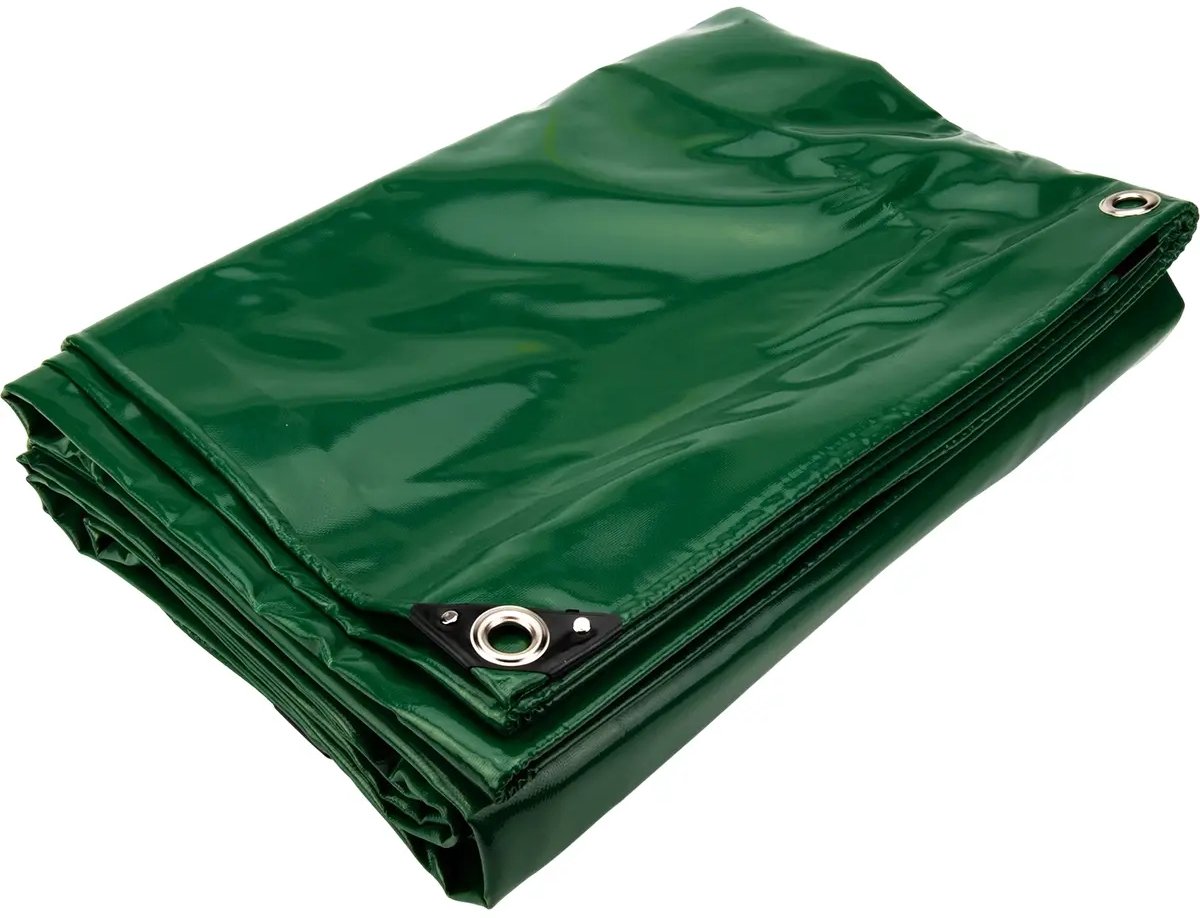 Groen PVC Afdekzeil 3x6 m (650gr/m2) - Stevig Bisonyl Dekzeil - Waterdicht Dekkleed voor Bescherming