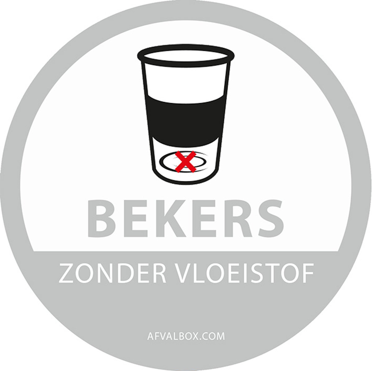 Stickers - Afvalsticker - Sticker afvalscheiding - Afvalscheidingssticker - milieuvriendelijke papieren sticker rond 13 cm - bekers - vuilnisbak sticker - afvalbak sticker - container stickers