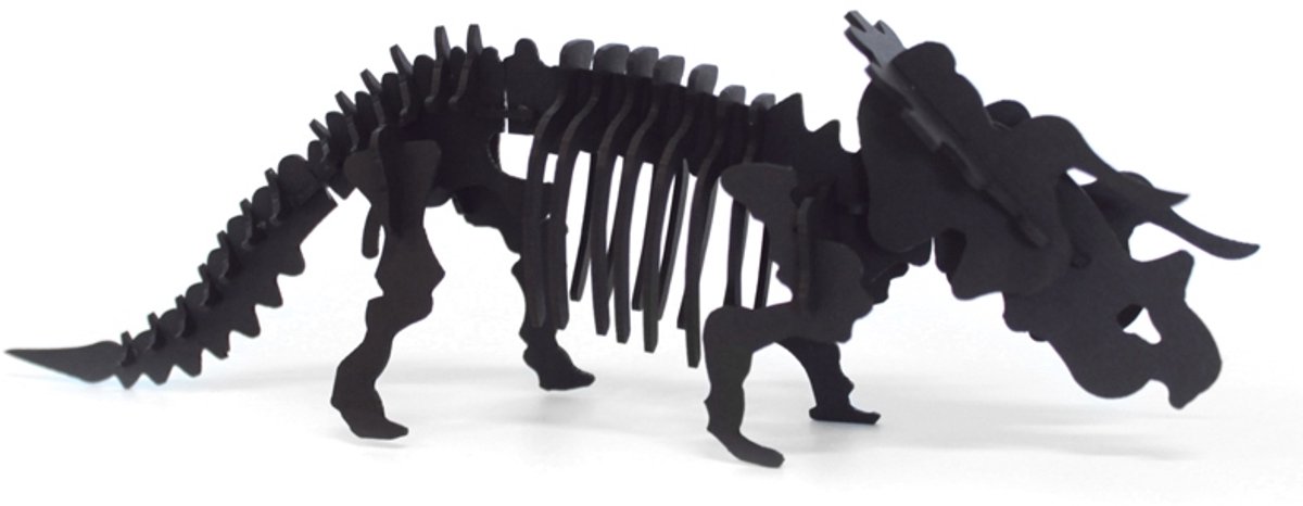Triceratops van karton - zet zelf in elkaar - unieke kamerdecoratie -