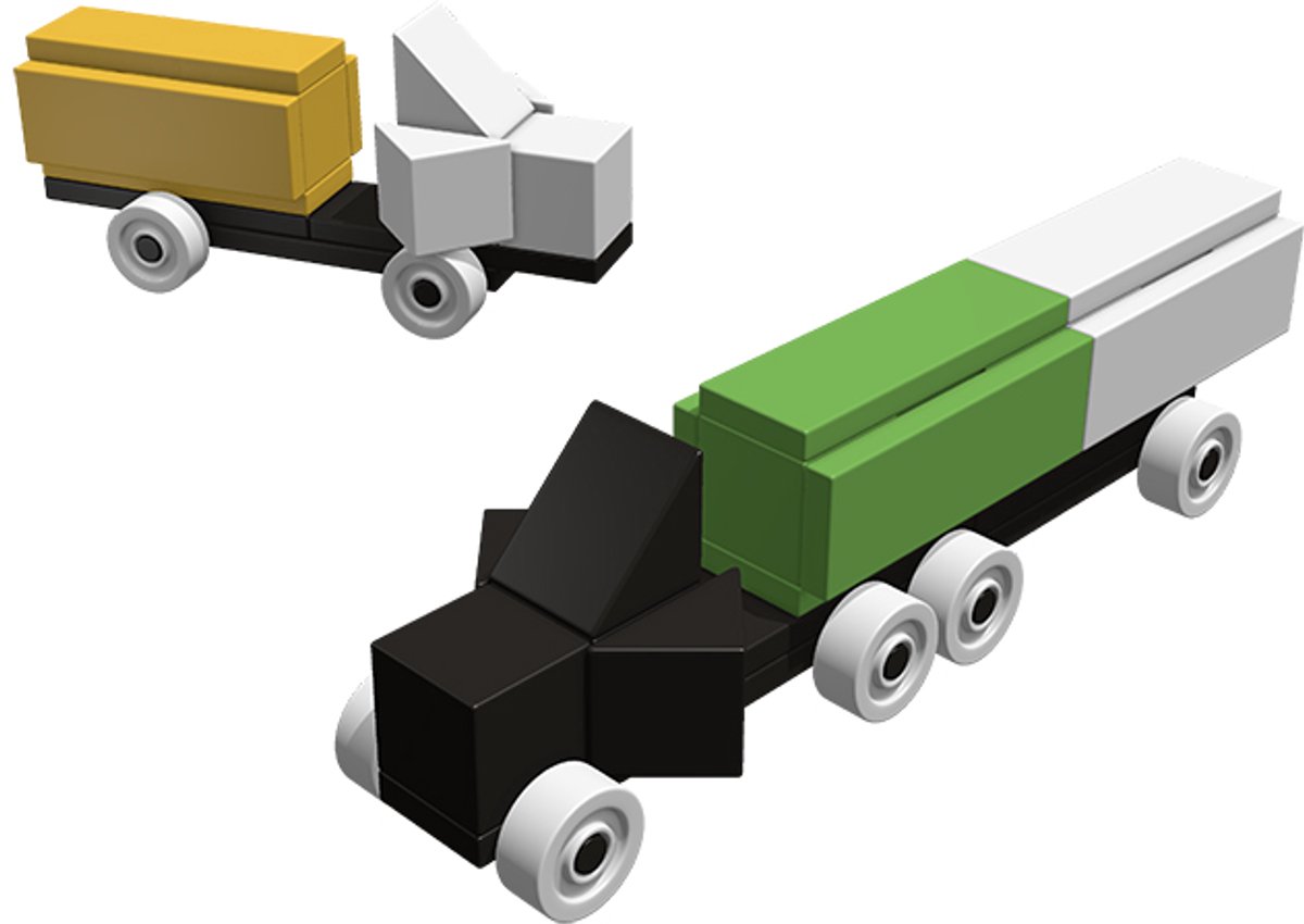 Magnetische bouwset kindergarten auto - Ainstein - vanaf 24 maanden