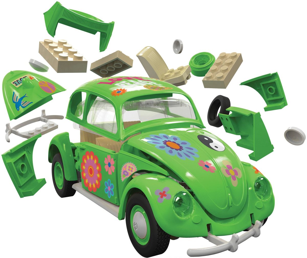 Airfix - Quickbuild Vw Beetle Flower-power  (6/19) * (Afj6031)