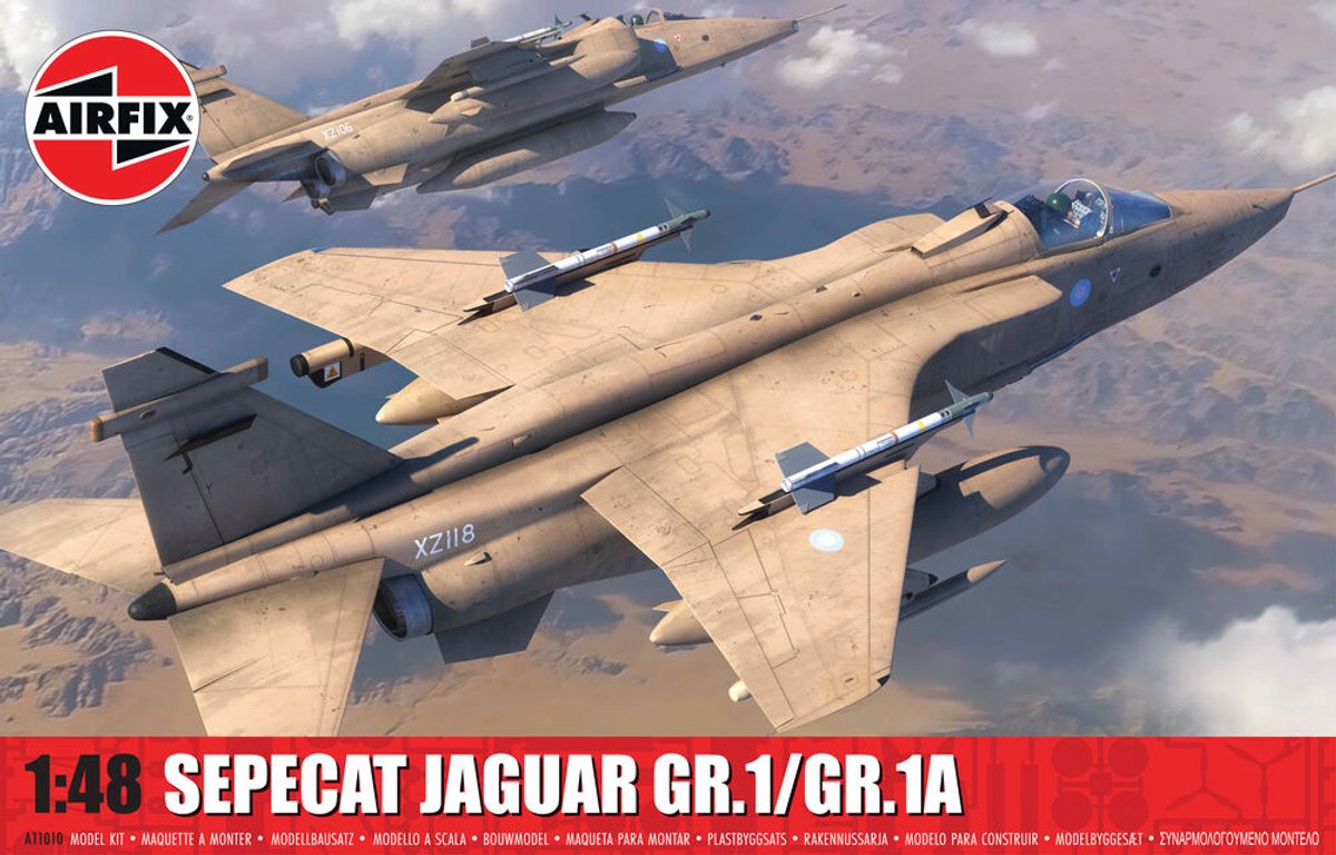 Airfix Modelbouwpakket Auto - 11010 Sepecat Jaguar - GR.1/GR.1A - Straaljager Plastic - 1:48 -