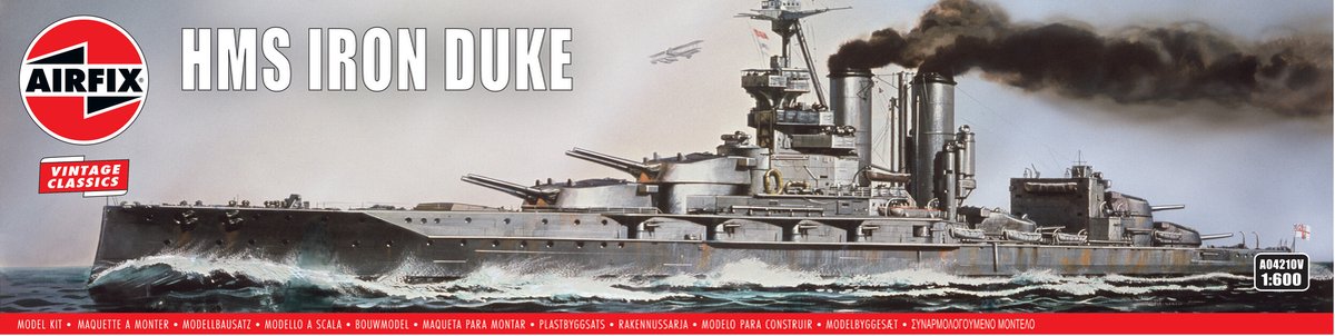 Airfix Modelbouwpakket Schepen - 04210V HMS Iron Duke - Vintage Classics - Marine Schip Plastic - 1:600 -