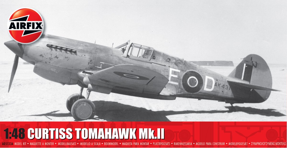 Airfix Modelbouwpakket Vliegtuigen - 05133A Curtiss Tomahawk Mk.II - Propeller Vliegtuig Plastic - 1:48 -