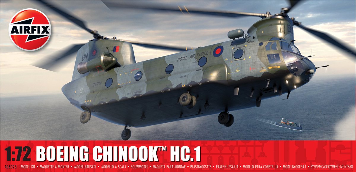 Airfix Modelbouwpakket Vliegtuigen - 06023 Boeing H-47 Chinook HC.1 Helikopter Plastic - 1:72 -