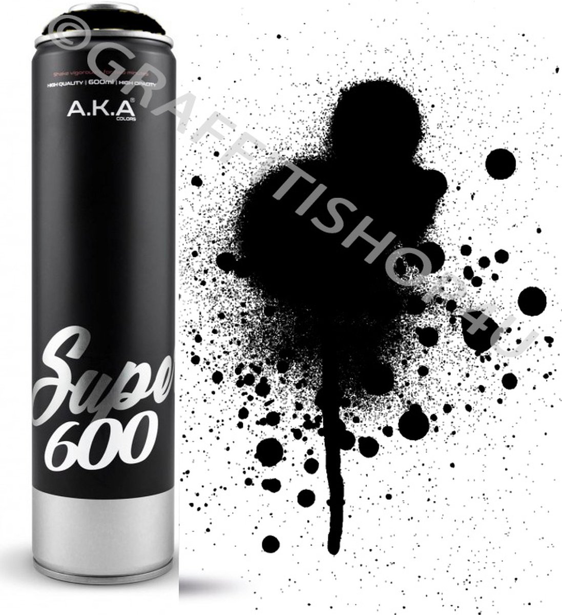 AKA Spuitbus 600ml Hoge Druk Venom Black