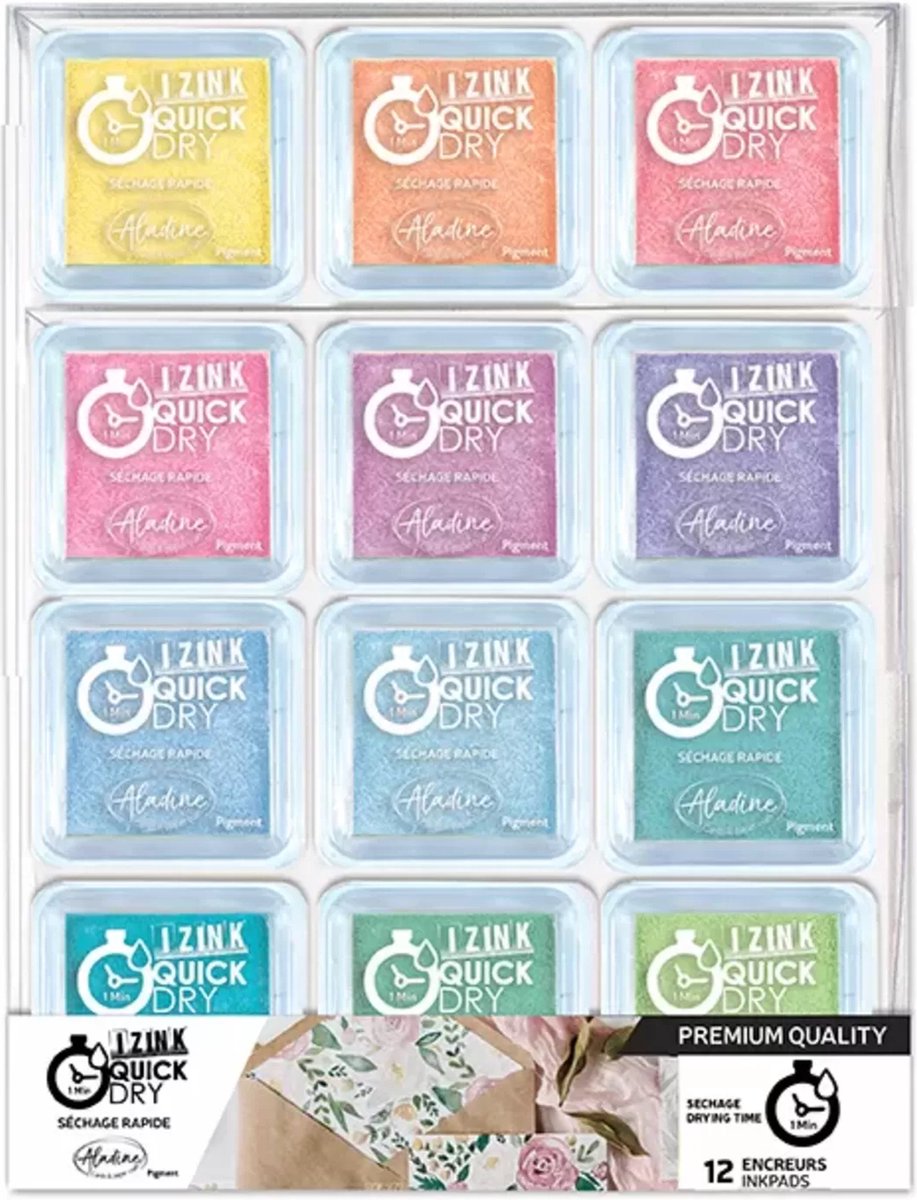   - Izink Quick Dry Pigment Inktkussen - Set Pastel