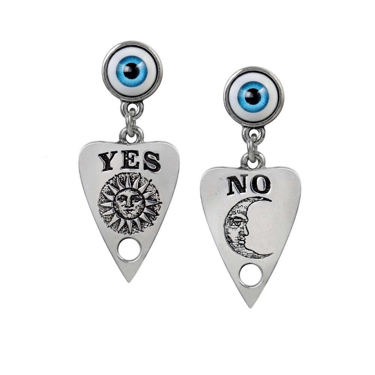 Alchemy Gothic Stud oorbellen OUIJA PLANCHETTE Zilverkleurig