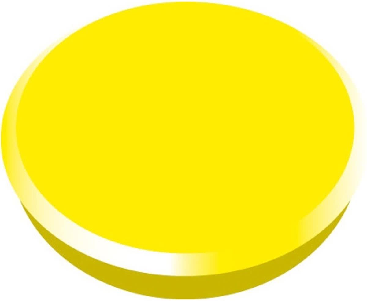 Magneet Alco 24mm rond doos a 10 stuks geel