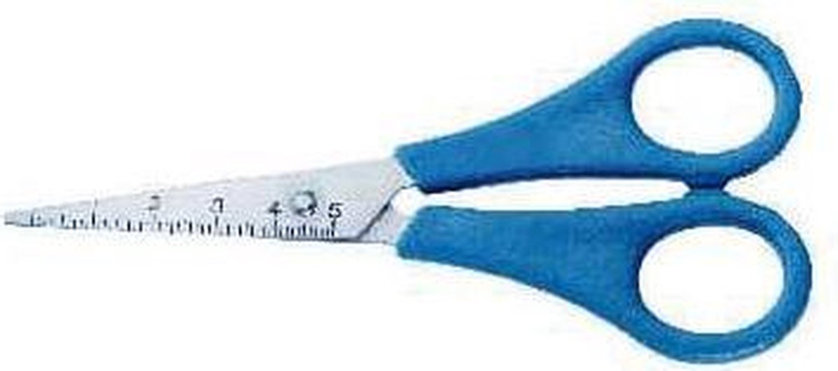 Schaar Alco 13,5cm hobby blauw spits roestvrij staal