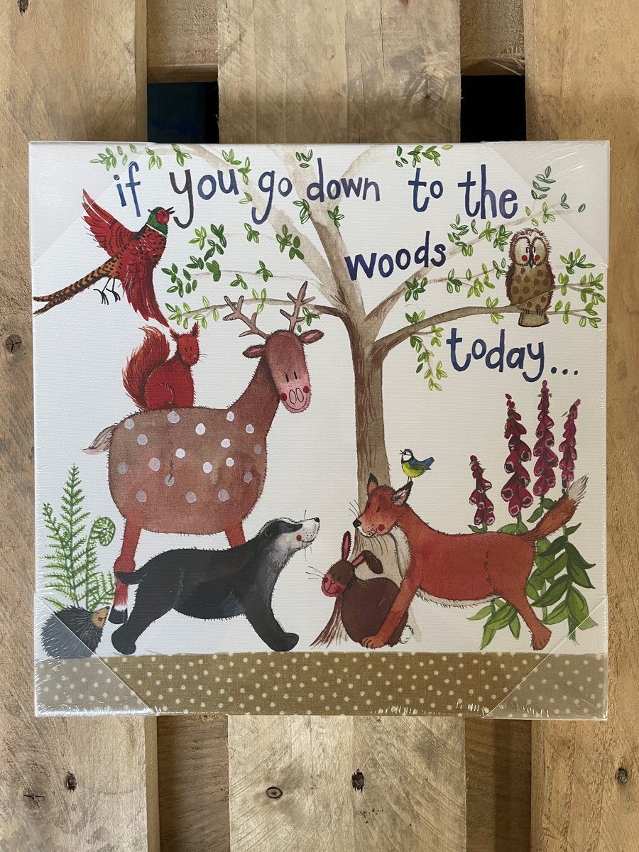 Alex Clark Canvas Down to the Woods Medium - Canvas doek Dieren in het Bos