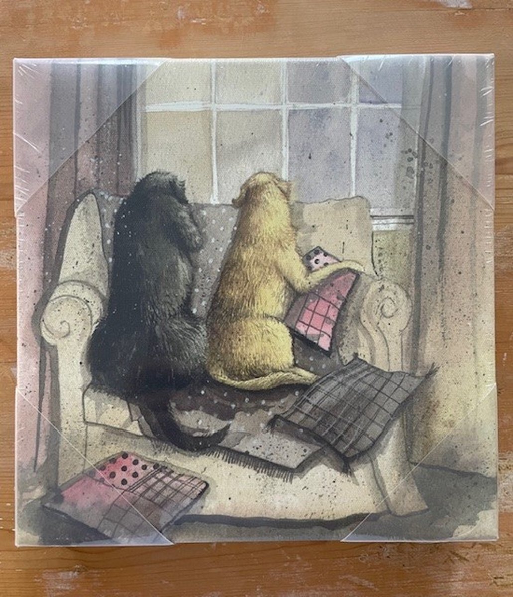 Alex Clark Canvas Looking Out Small ~ Cancas doek Honden