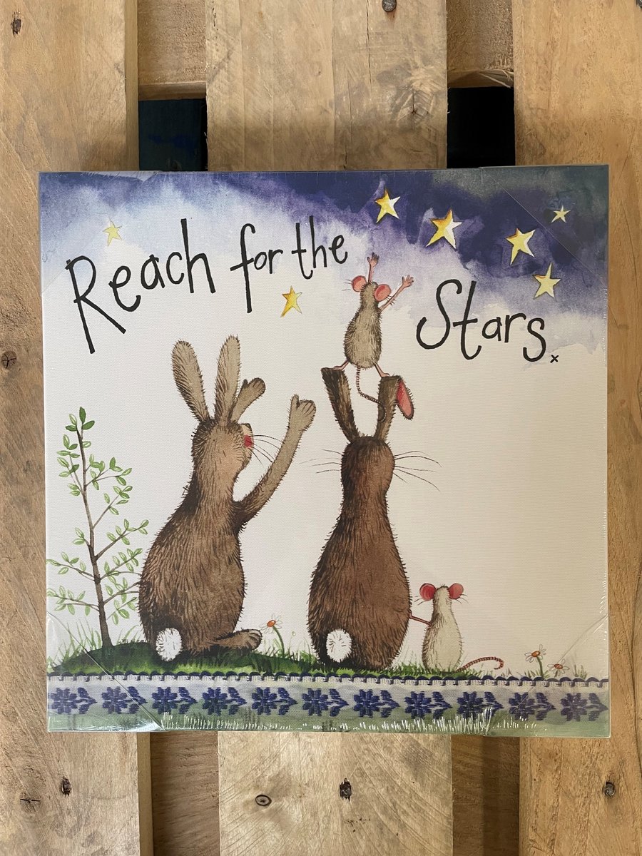 Alex Clark Canvas Reach for the stars Medium - Canvas doek Dieren en sterren