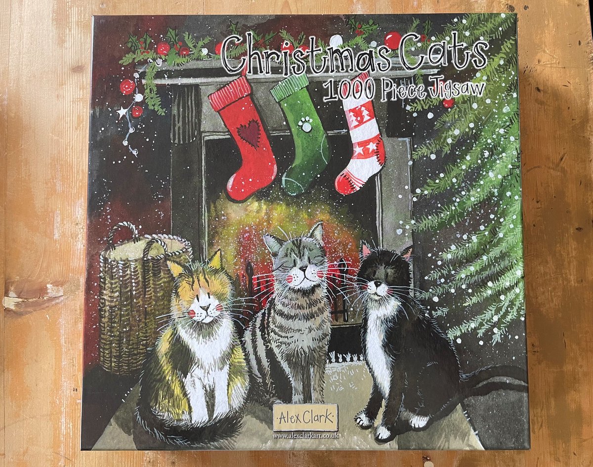 Alex Clark Puzzel 1000 stukjes Christmas Cats ~ Katten Kerst