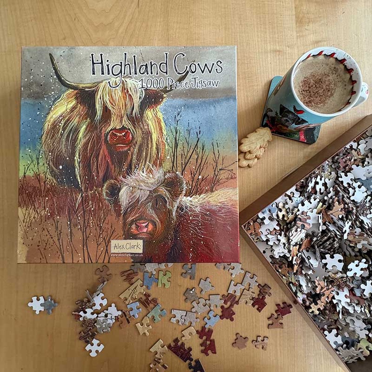 Alex Clark Puzzel 1000 stukjes Highland Cows ~ Hooglanders