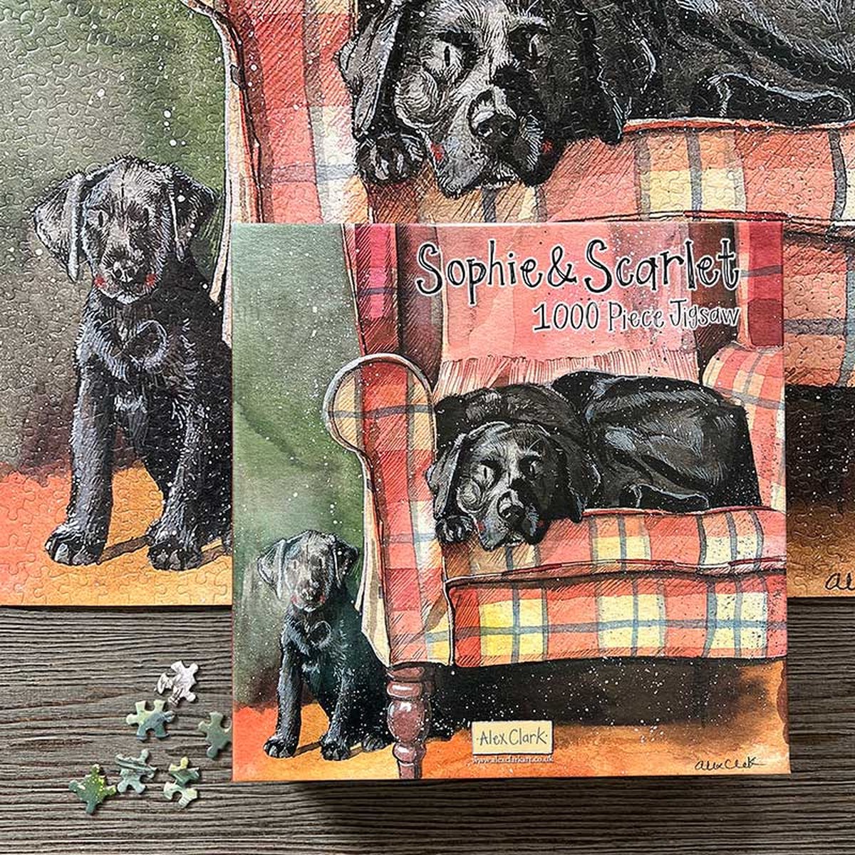 Alex Clark Puzzel 1000 stukjes Sophie & Scarlet ~ Honden