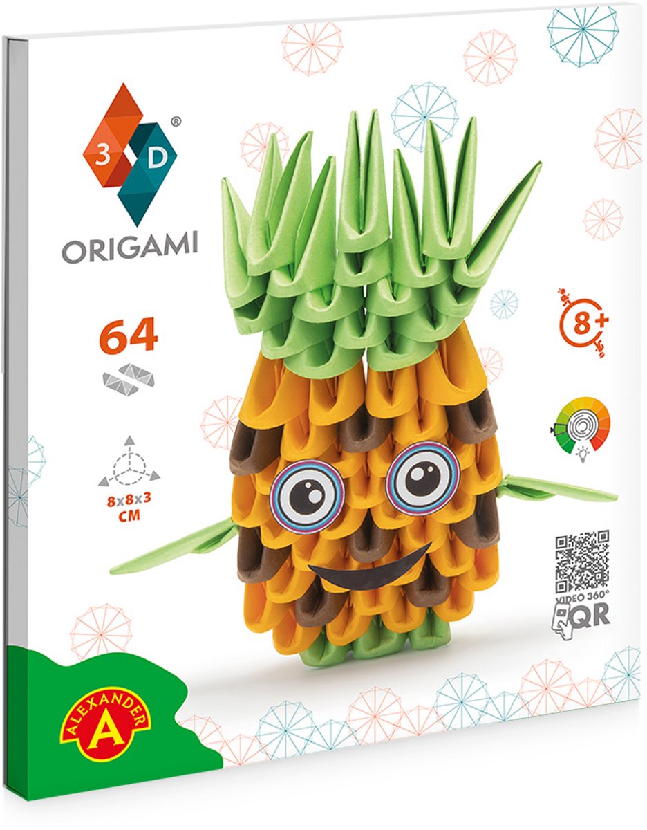 3D Model Origami Ananas- Papier
