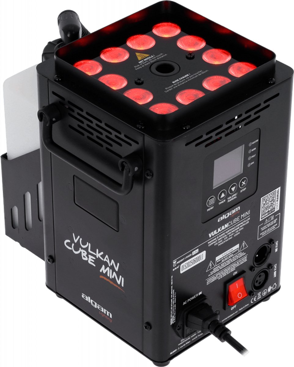 Algam Vulkan Cube mini 1200w rookmachine met Led verlichting