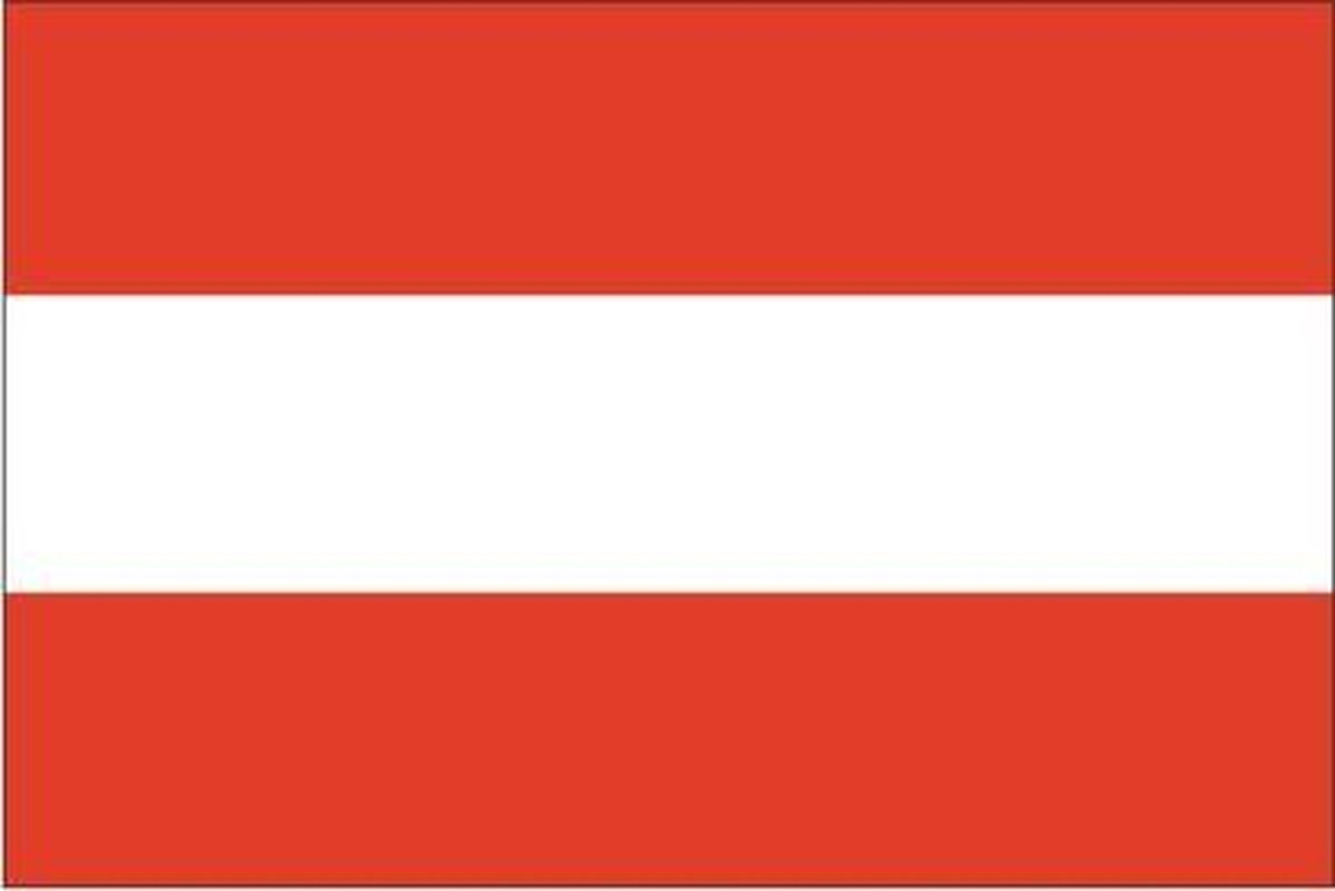 Sticker Oostenrijk 6 x 8 cm