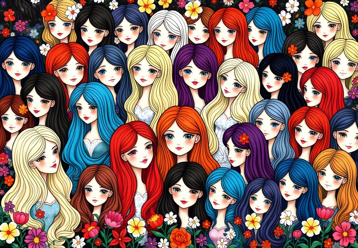 Alipson Puzzle dames Secret Garden - 1000 stukjes puzzelspel.