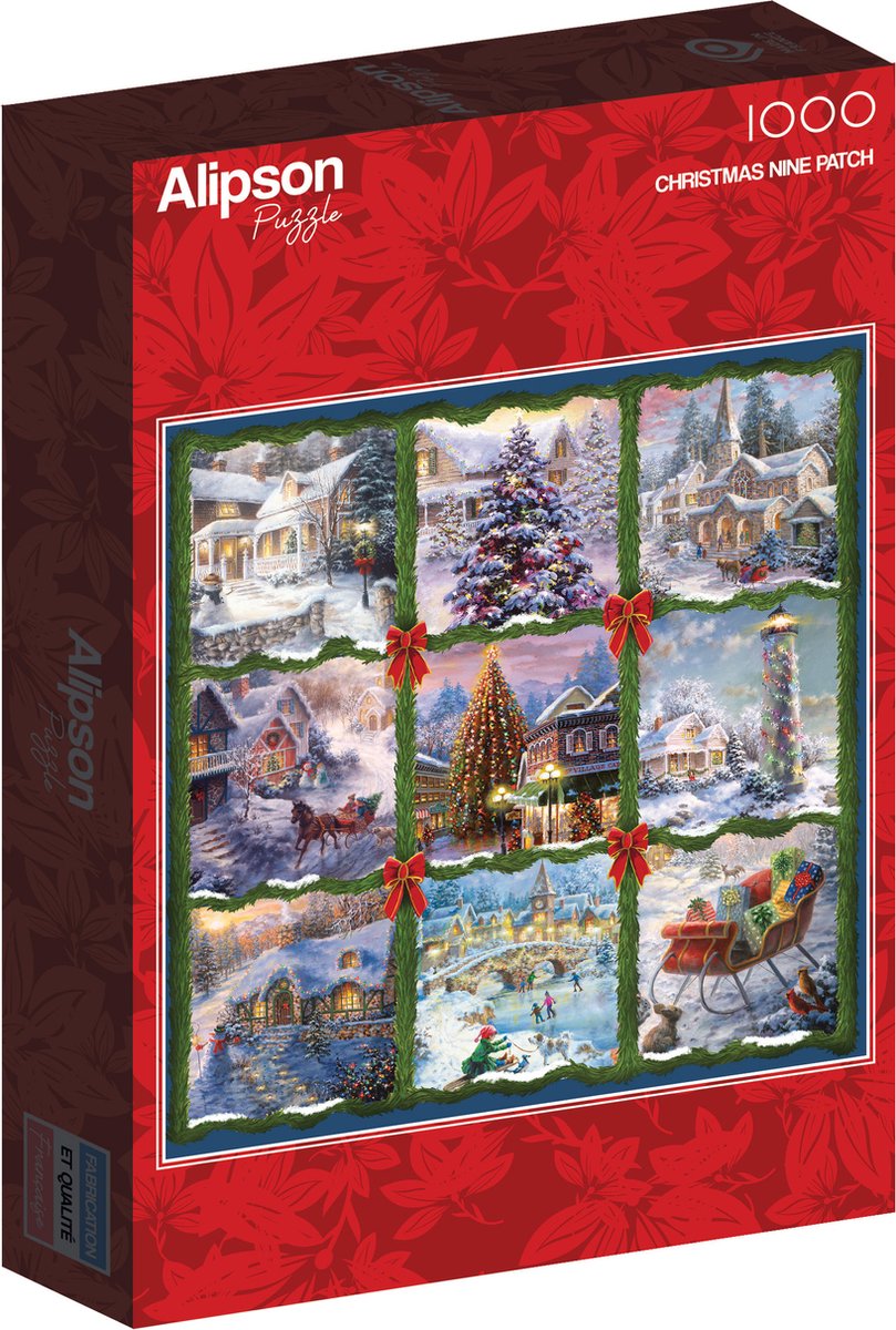 Alipson Puzzle kerst legpuzzel - 1000 stukjes - feestdagen collage.