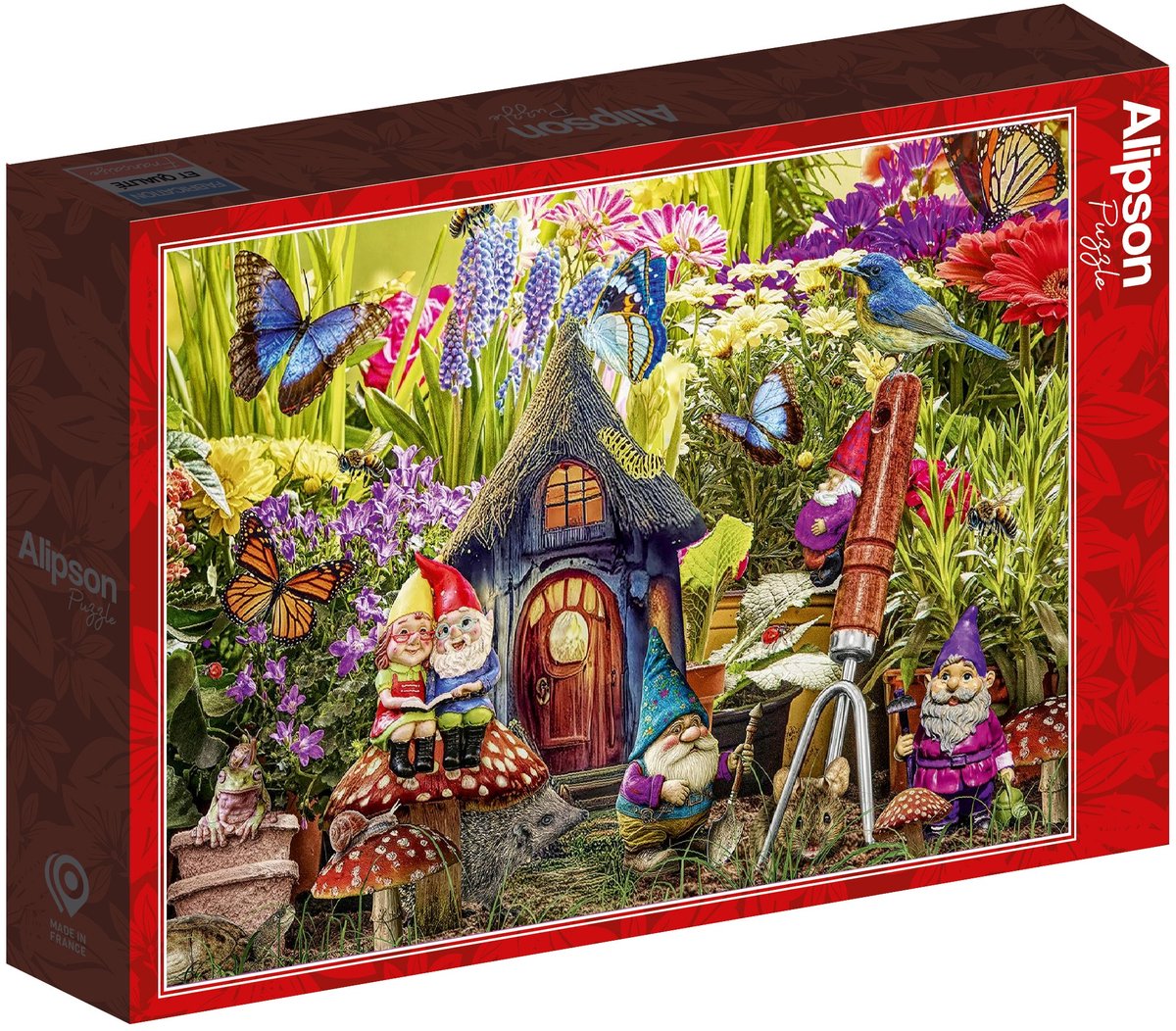 Alipson Puzzle legpuzzel Gnome Garden 1000 stukjes multicolor.