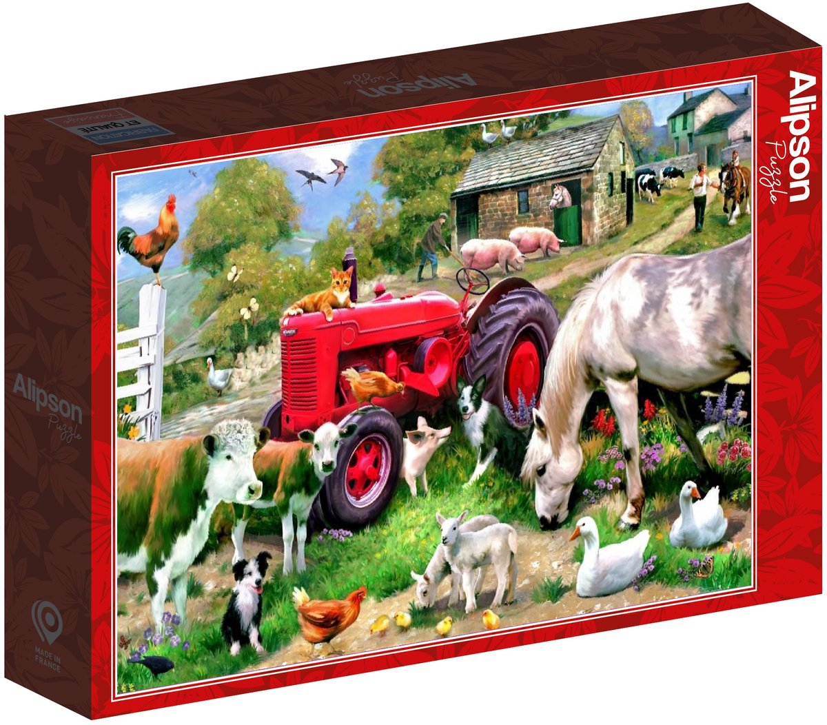 Alipson Puzzle legpuzzel boerderij 1000 stukjes multicolor speelgoed.