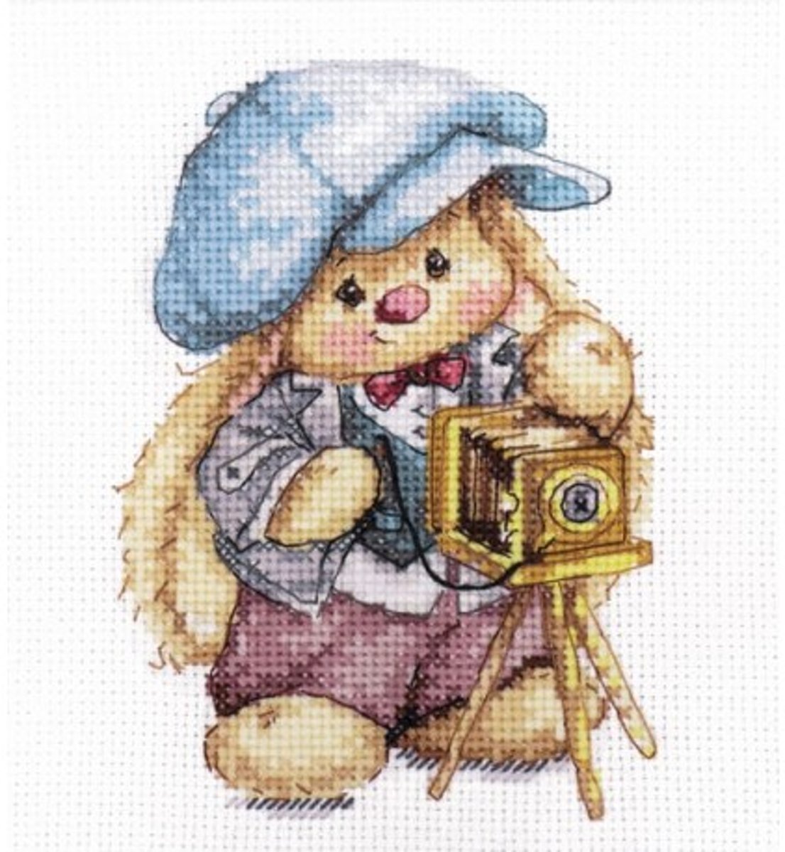 Konijn fotograaf borduren (pakket)