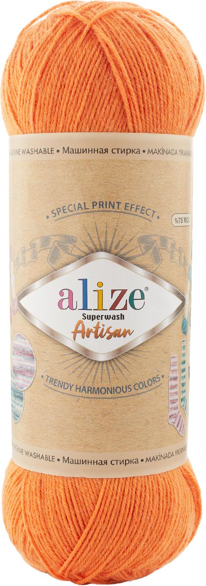 Alize Superwash Artisan 336 - 2 Bollen 200 Gram + Gratis Patroon