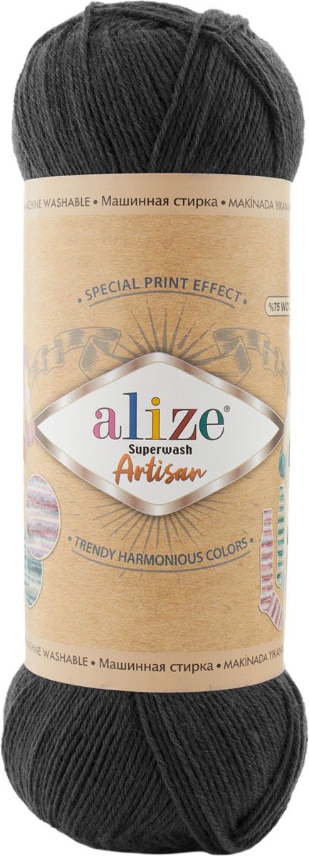 Alize Superwash Artisan 60 - 2 Bollen 200 Gram + Gratis Patroon