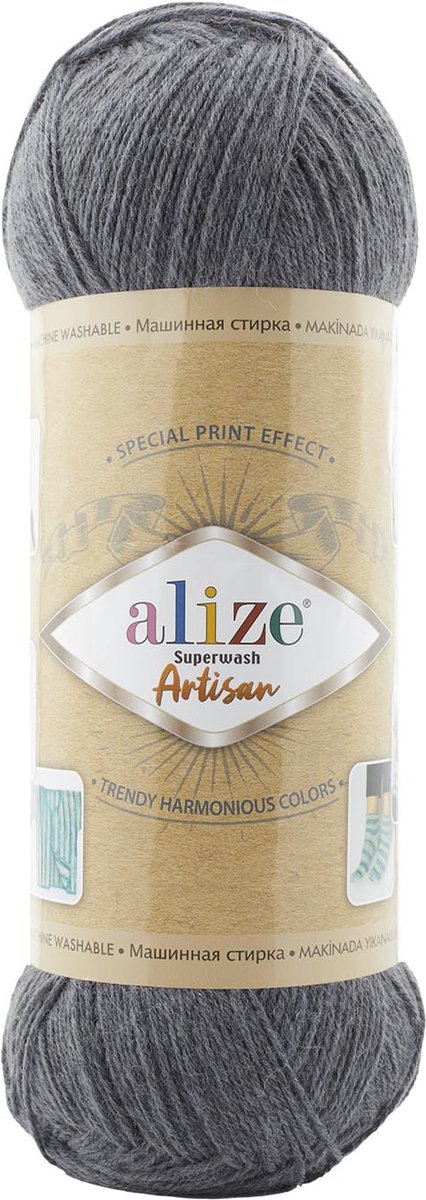 Alize Superwash Artisan 871 - 2 Bollen 200 Gram + Gratis Patroon