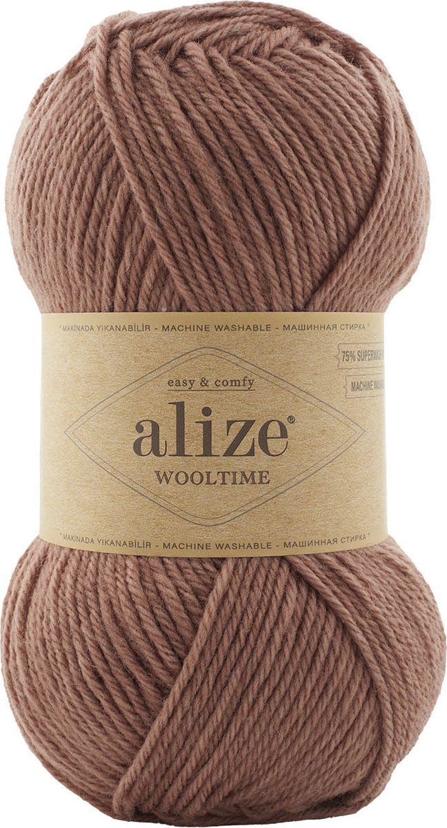 Sokkenwol Alize Wooltime - Easy & Comfy - Superwash - Roze Chocolade