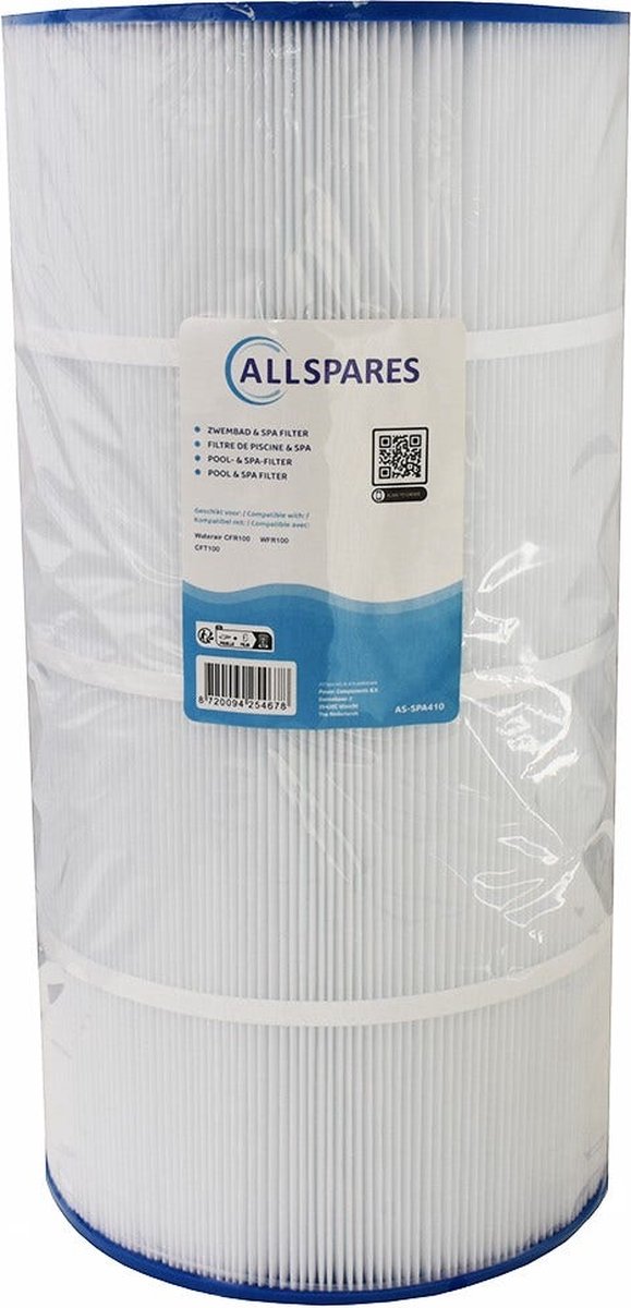 AllSpares Waterfilter voor Spa/Zwembad geschikt voor CFR100 / 91003 / C-9699 (Ø252x505mm)