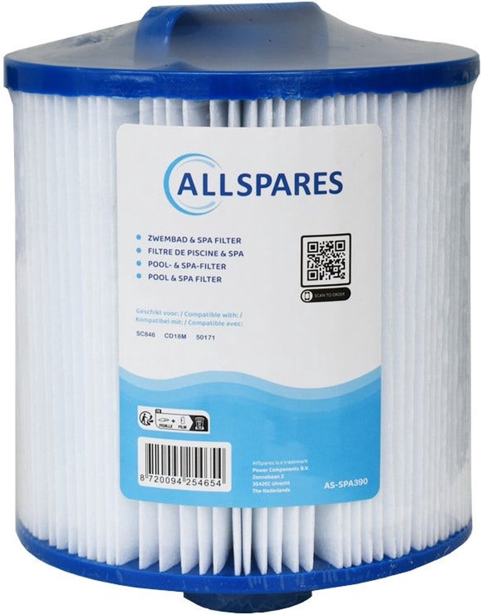 AllSpares Waterfilter voor Spa/Zwembad geschikt voor SC846 / 50171 / 5CH-159 (Ø150x160mm)
