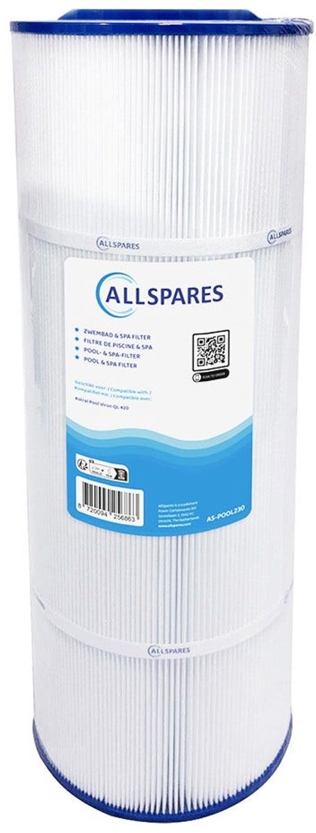 AllSpares Waterfilter voor Zwembaden geschikt voor Astral Pool Viron QL420 (Ø170x680mm)