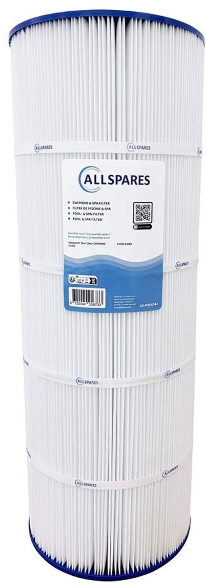 AllSpares Waterfilter voor Zwembaden geschikt voor Hayward CX1100RE / C1100 / C1100 EURO (Ø216x608mm)