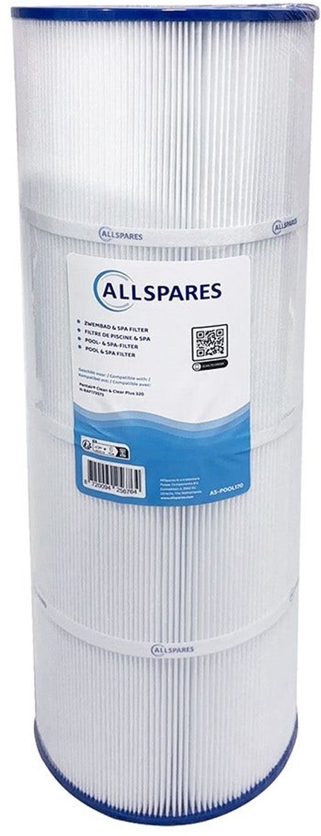 AllSpares Waterfilter voor Zwembaden geschikt voor Pentair Clean & Clear Plus 320 / H-RAF173573 (Ø178x508mm)