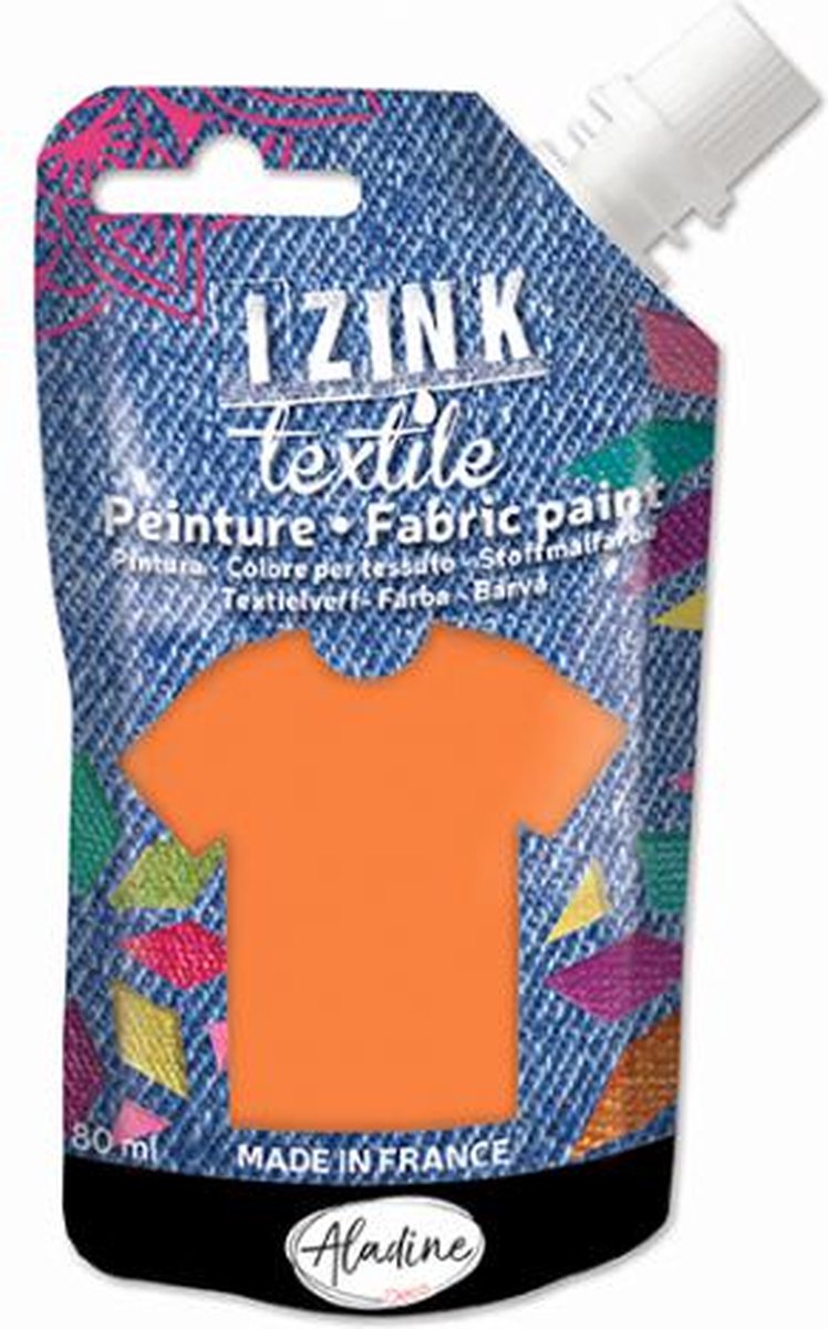 IZINK FABRIC PAINT TEXTILE ORANGE NYLON 50 ML