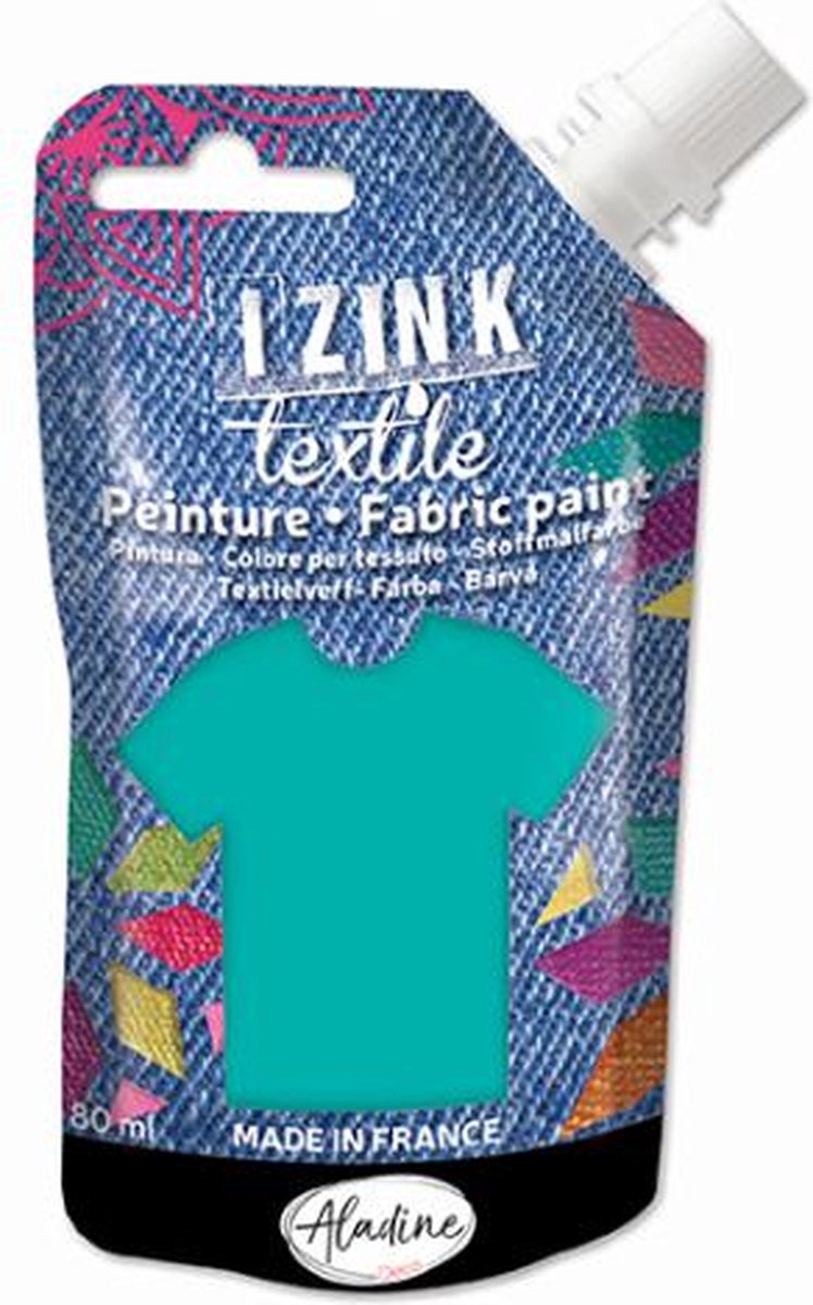 IZINK FABRIC PAINT TEXTILE VERT DEAU TULLE 50 ML