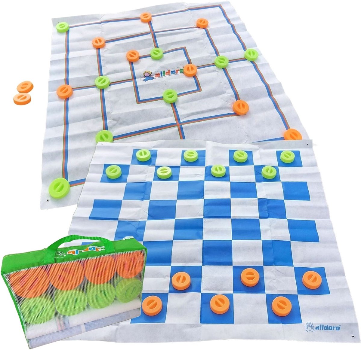 Alldoro Damspel en Molenspel XXL 158x158cm