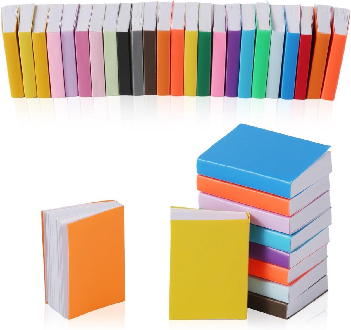 Allecto Plus - 40 Miniaturen Schaal 1:12 Poppenhuisboeken Kerst Kleuren Speelgoed Accessoires - Geschikt voor Jongens en Meisjes - Slaapkamerdecoratie