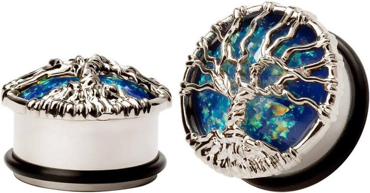 Allecto Plus - Blauwe planeet Oorpluggen Tunnels Oorbellen Strechers Piercings Sieraden